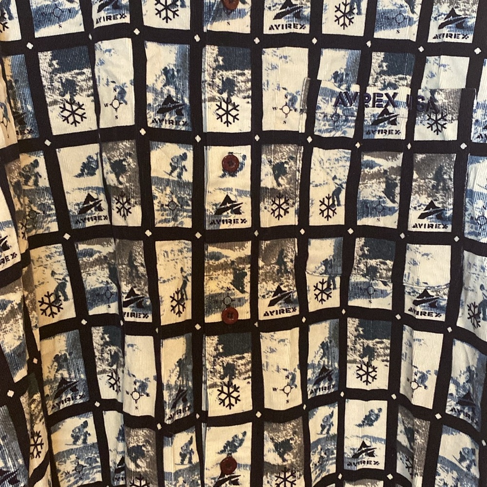 Avirex Vintage Button-Down Winter Theme Shirt - image 2